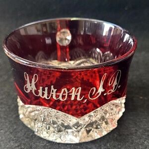 Ruby Glass Souvenir Cup